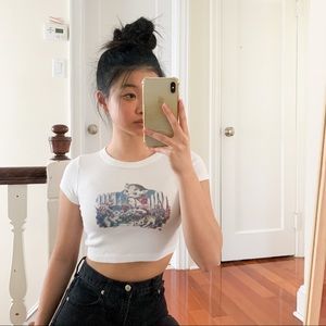 NWOT Brandy Melville Kitten Baby Crop Tee